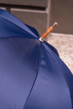 MAGLIA FRANCESCO | Umbrella Gorse Wood & Horn End | Navy Herringbone