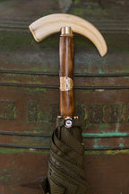 MAGLIA FRANCESCO | Umbrella Chestnut & Warthog Tooth | Olive Green