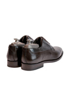 CANALI | Smooth & Tumbled Lace-Up Shoe | Chocolate