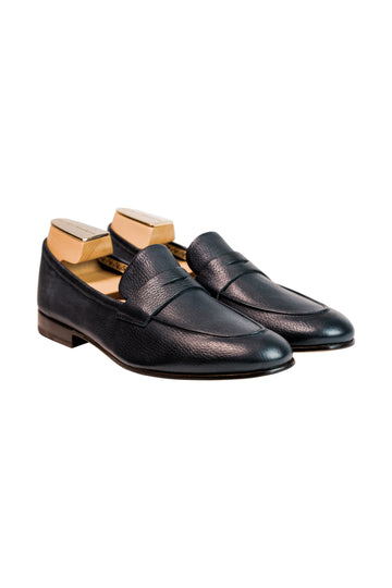 FRATELLI ROSSETTI Navy Deerskin Loafer