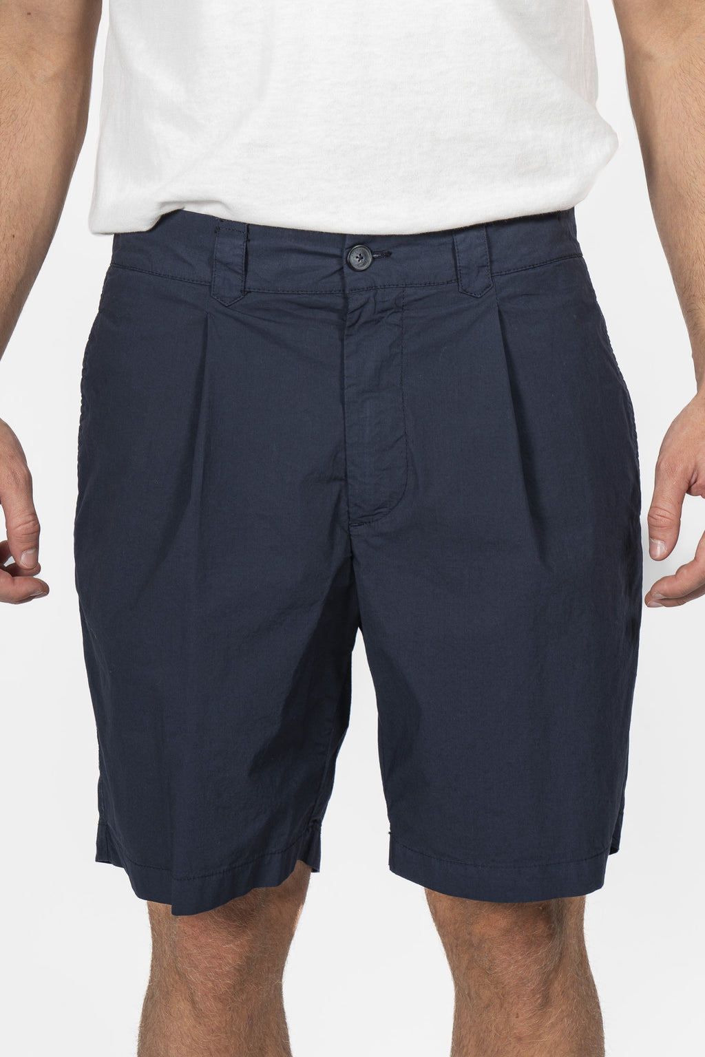 ALTEA | 1 Pleat Shorts | Navy