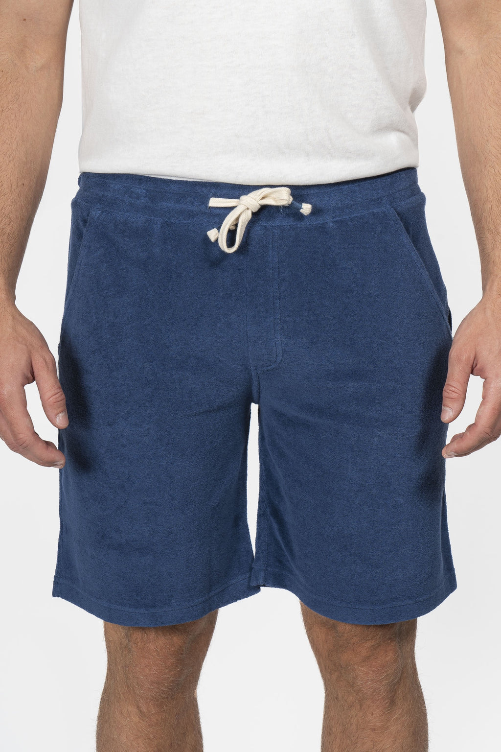 ALTEA | Terry Towelling Shorts | Mid-Blue
