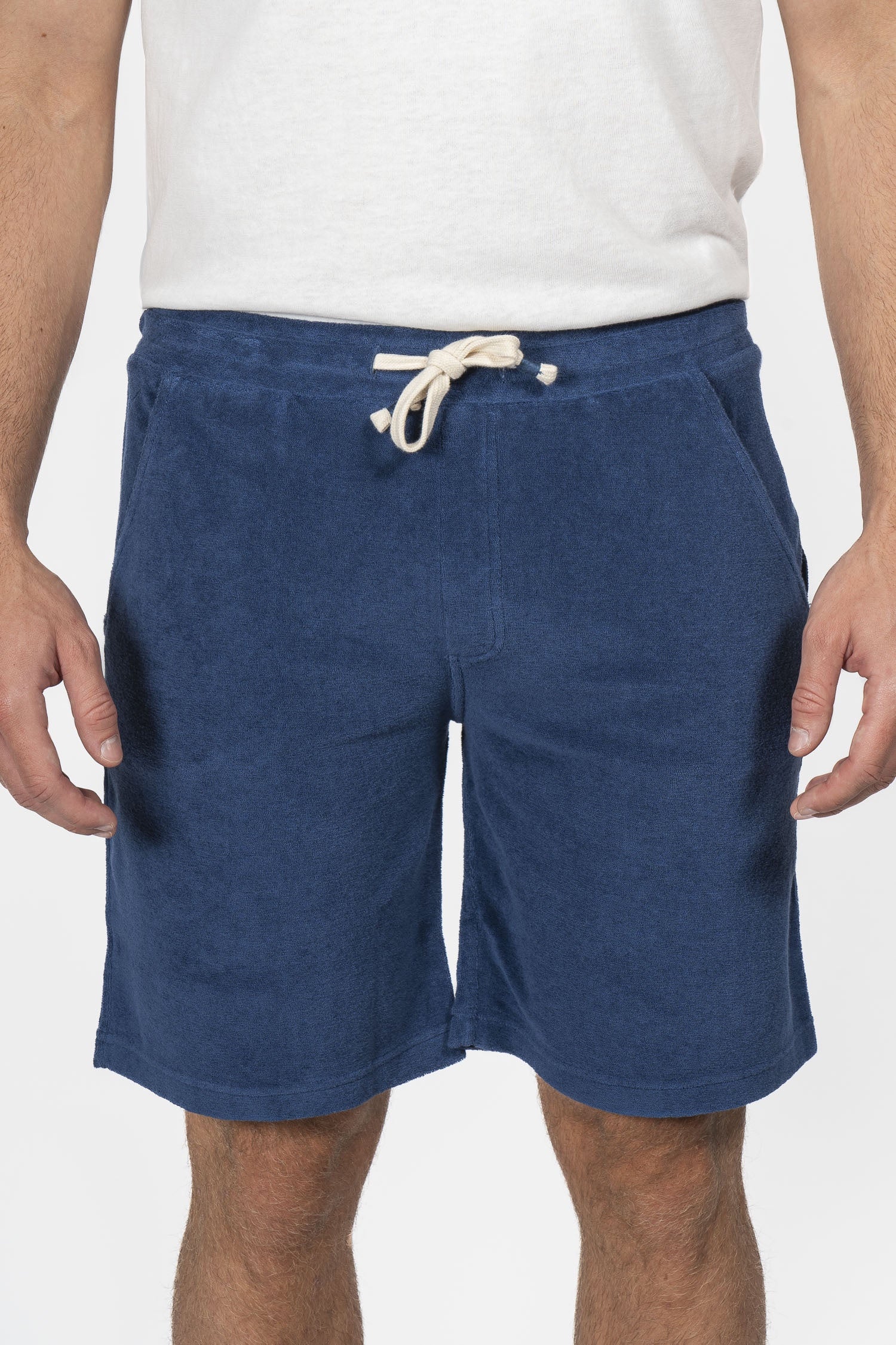 ALTEA | Terry Towelling Shorts | Mid-Blue