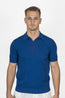 ALTEA | Knitted V-Neck Polo | Royal Blue