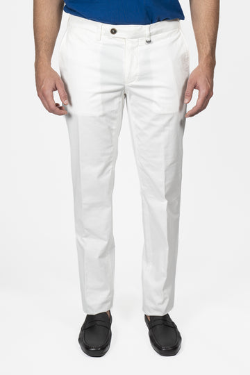 CANALI White 2% Stretch Chino