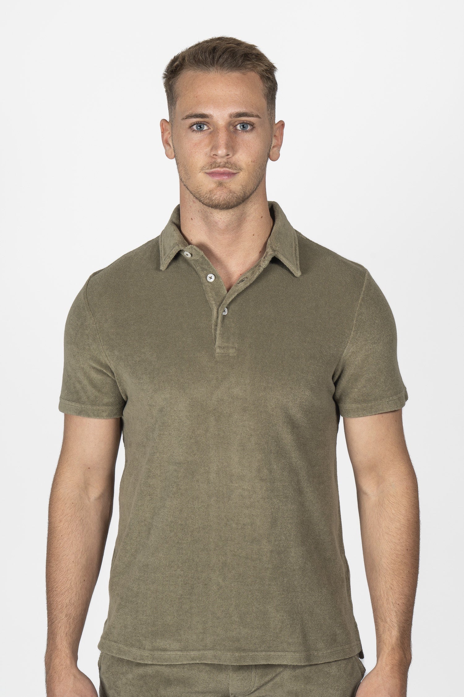 ALTEA | Terry Towelling Polo | Khaki Green