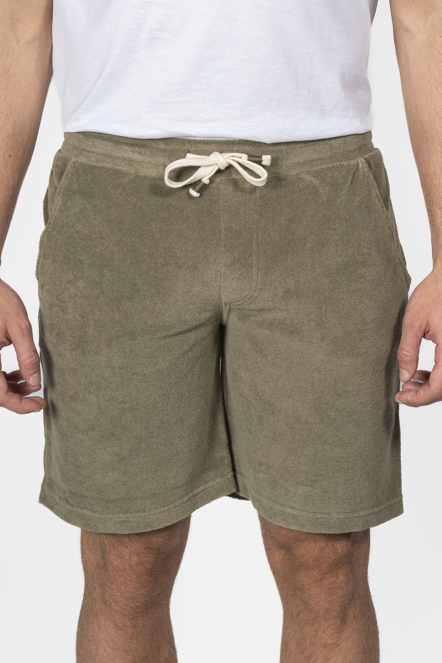 ALTEA | Terry Towelling Shorts | Khaki Green
