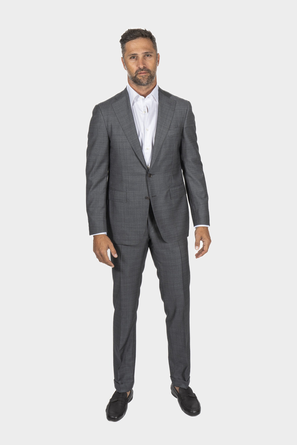 CANALI | Two-Tone Capri Suit | Mid-Grey