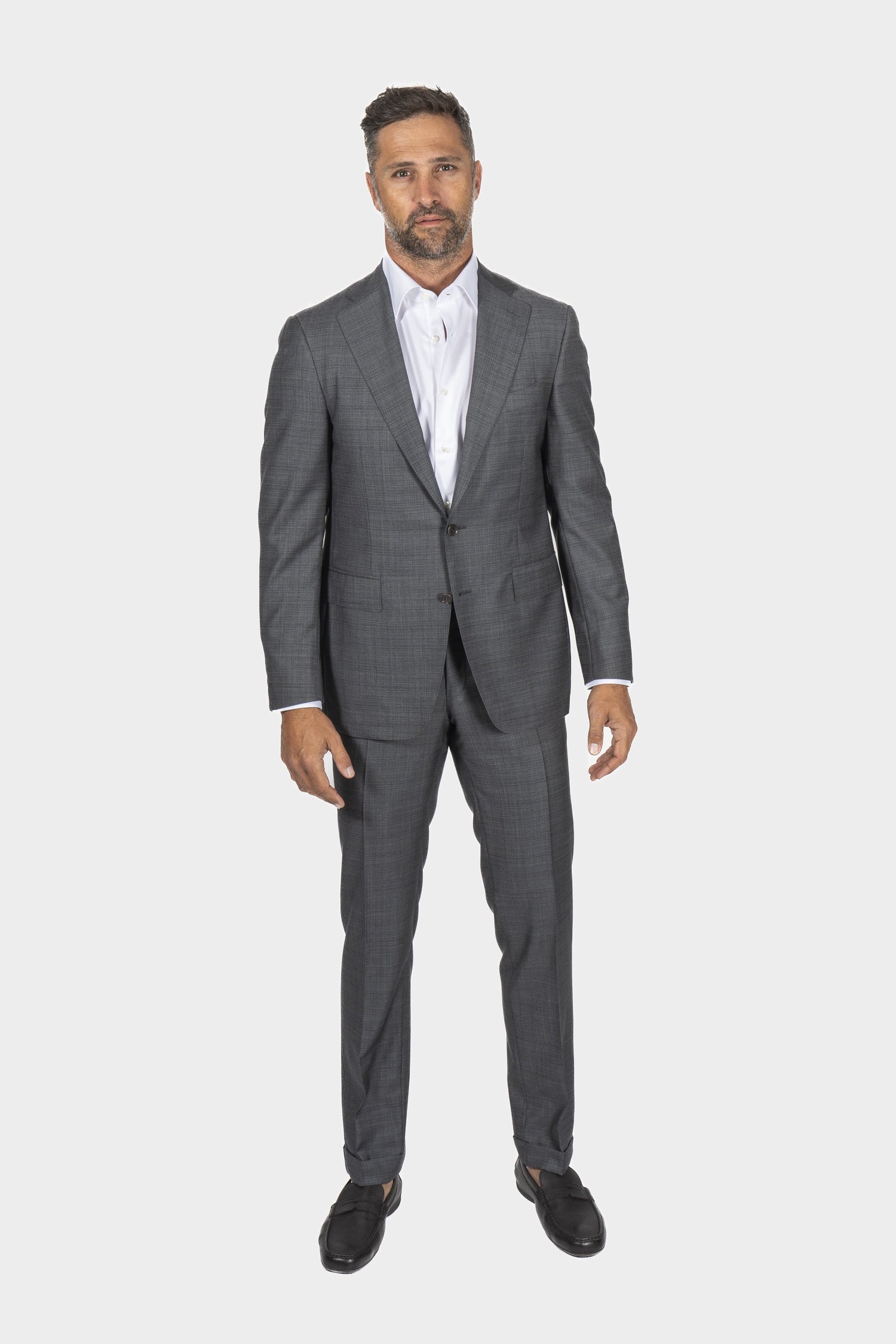 CANALI | Two-Tone Capri Suit | Mid-Grey