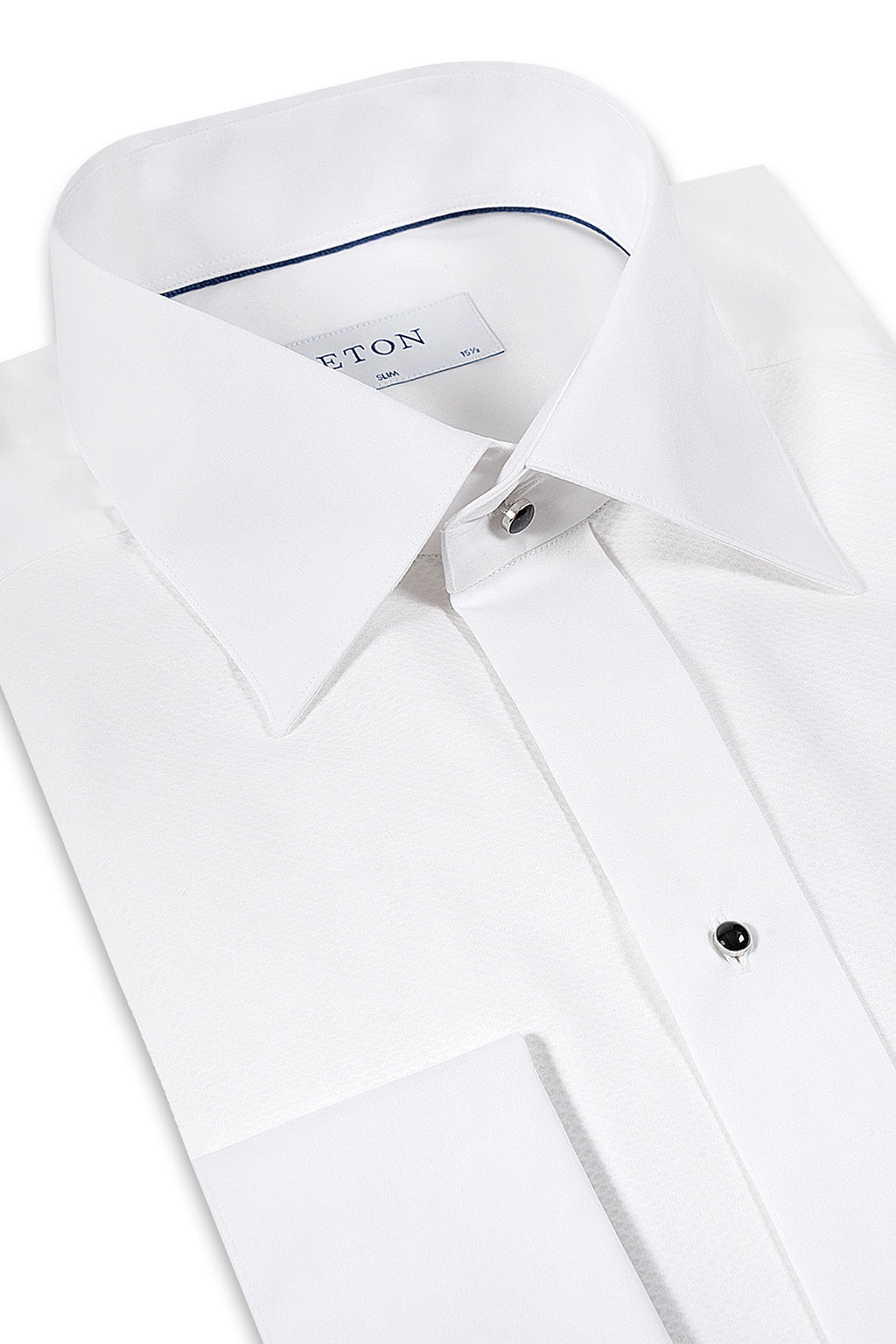 ETON | Dinner Shirt With Pique & Studs | White