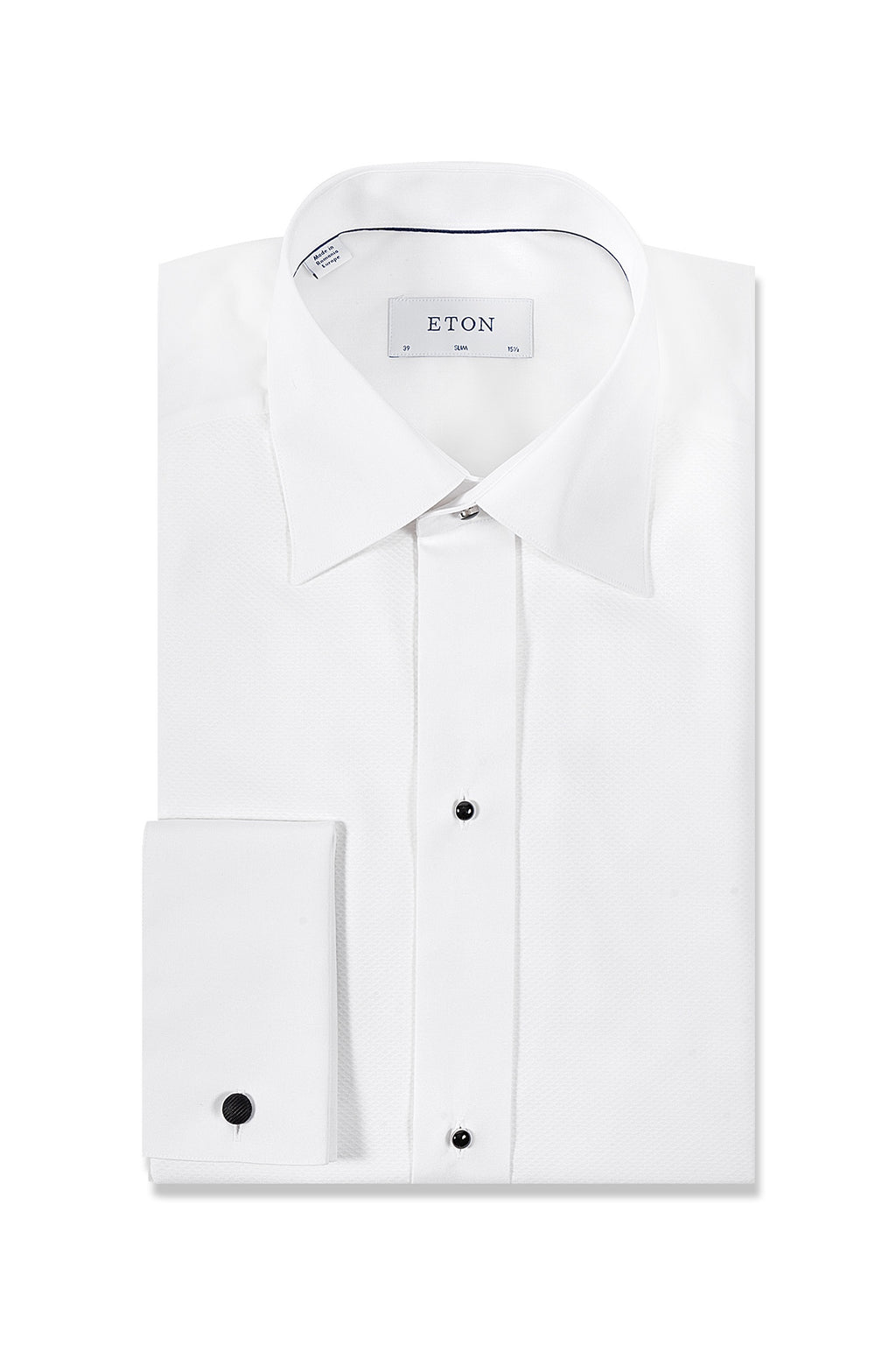 ETON | Dinner Shirt With Pique & Studs | White