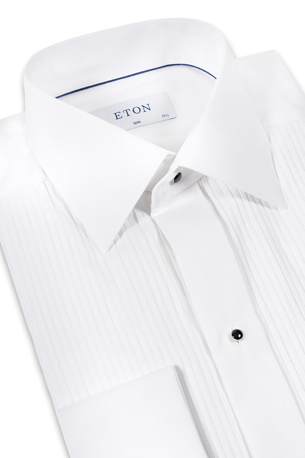 ETON | Dinner Shirt With Pleats & Studs | White