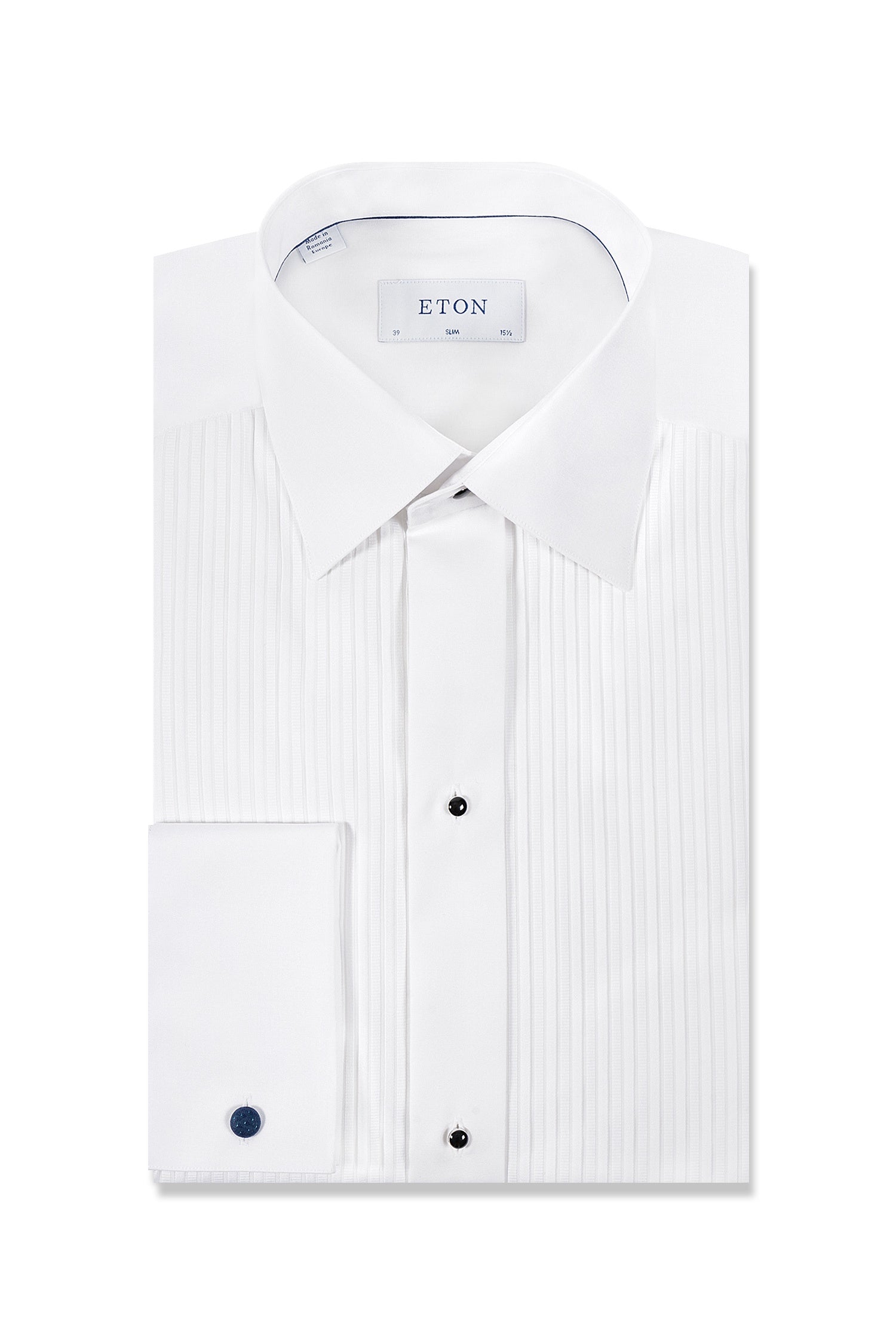 ETON | Dinner Shirt With Pleats & Studs | White