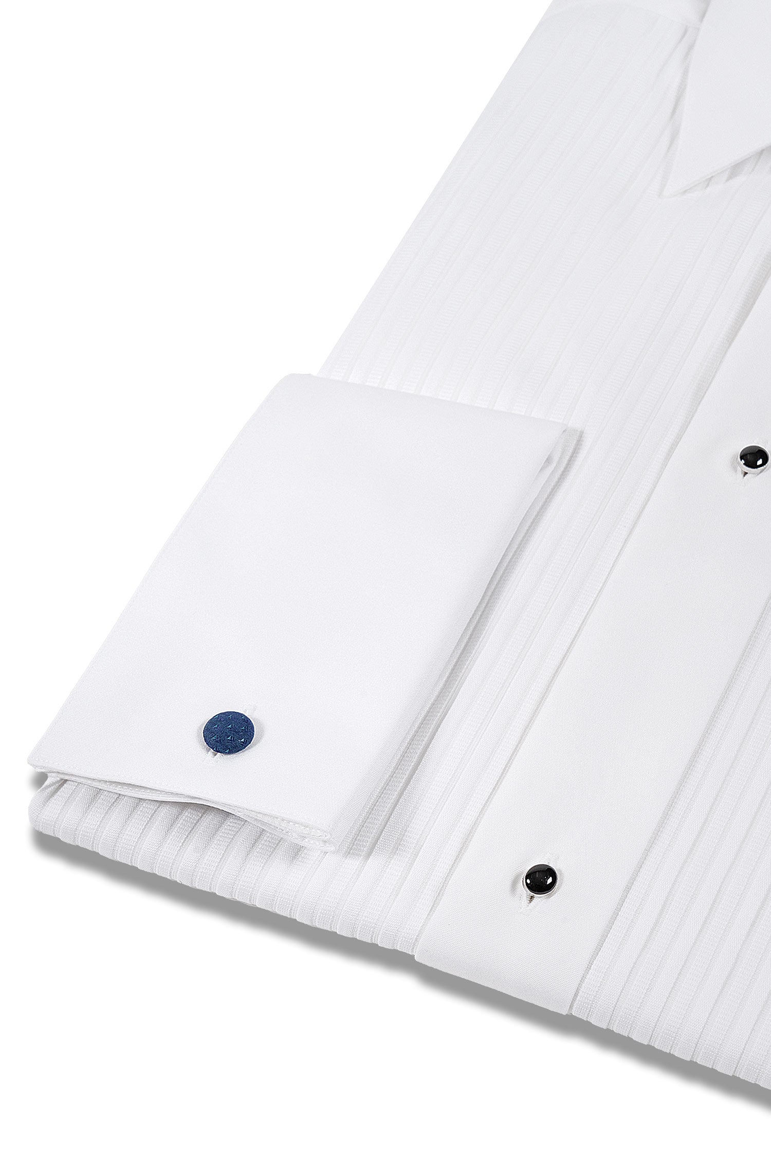 ETON | Dinner Shirt With Pleats & Studs | White