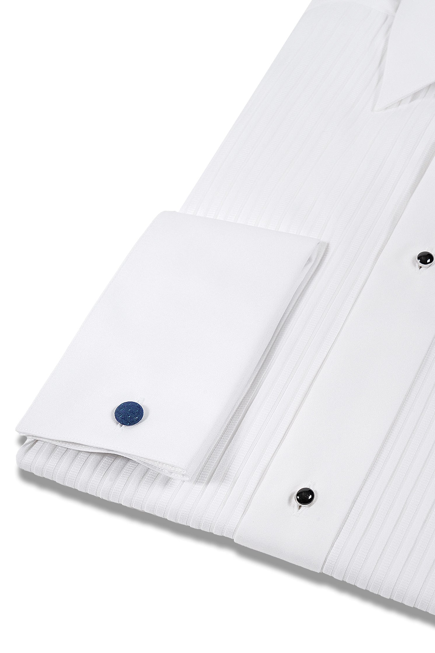 ETON White Dinner Shirt With Pleats and Studs — Mitchell Ogilvie