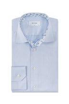 ETON | Twill Shirt Inner Flower Pattern | Blue
