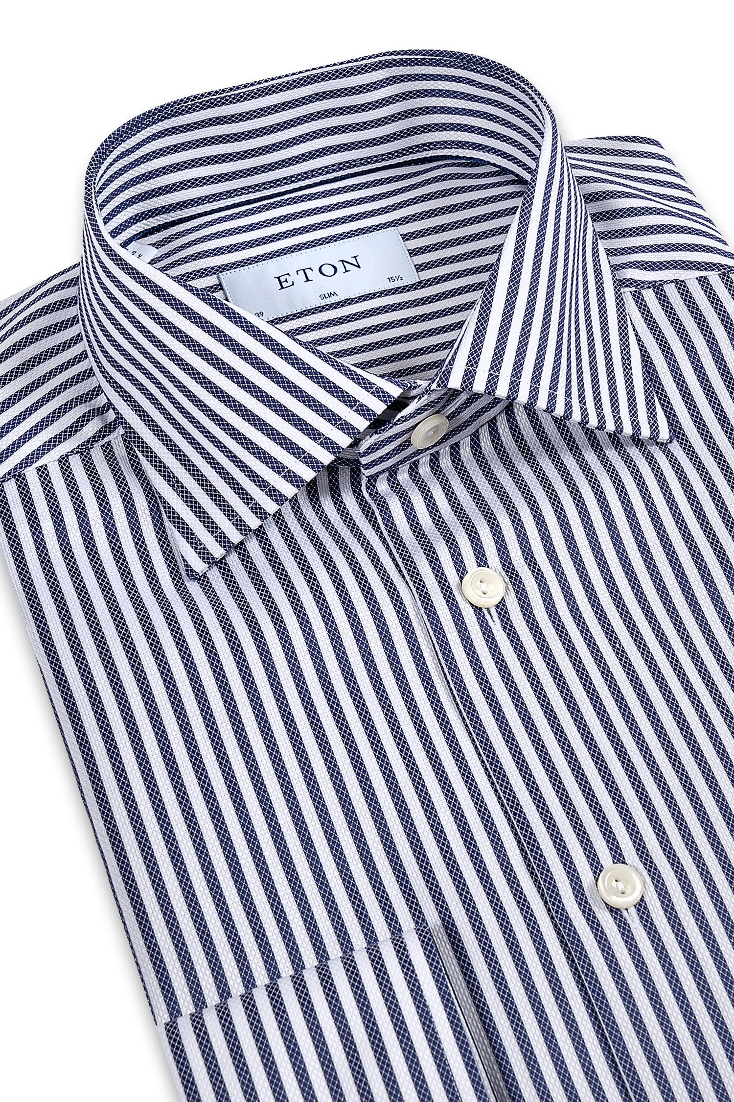 ETON | Diamond On Stripe Shirt | Navy