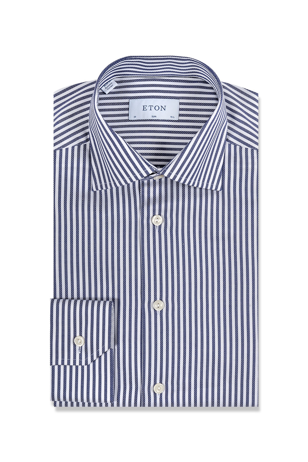 ETON | Diamond On Stripe Shirt | Navy