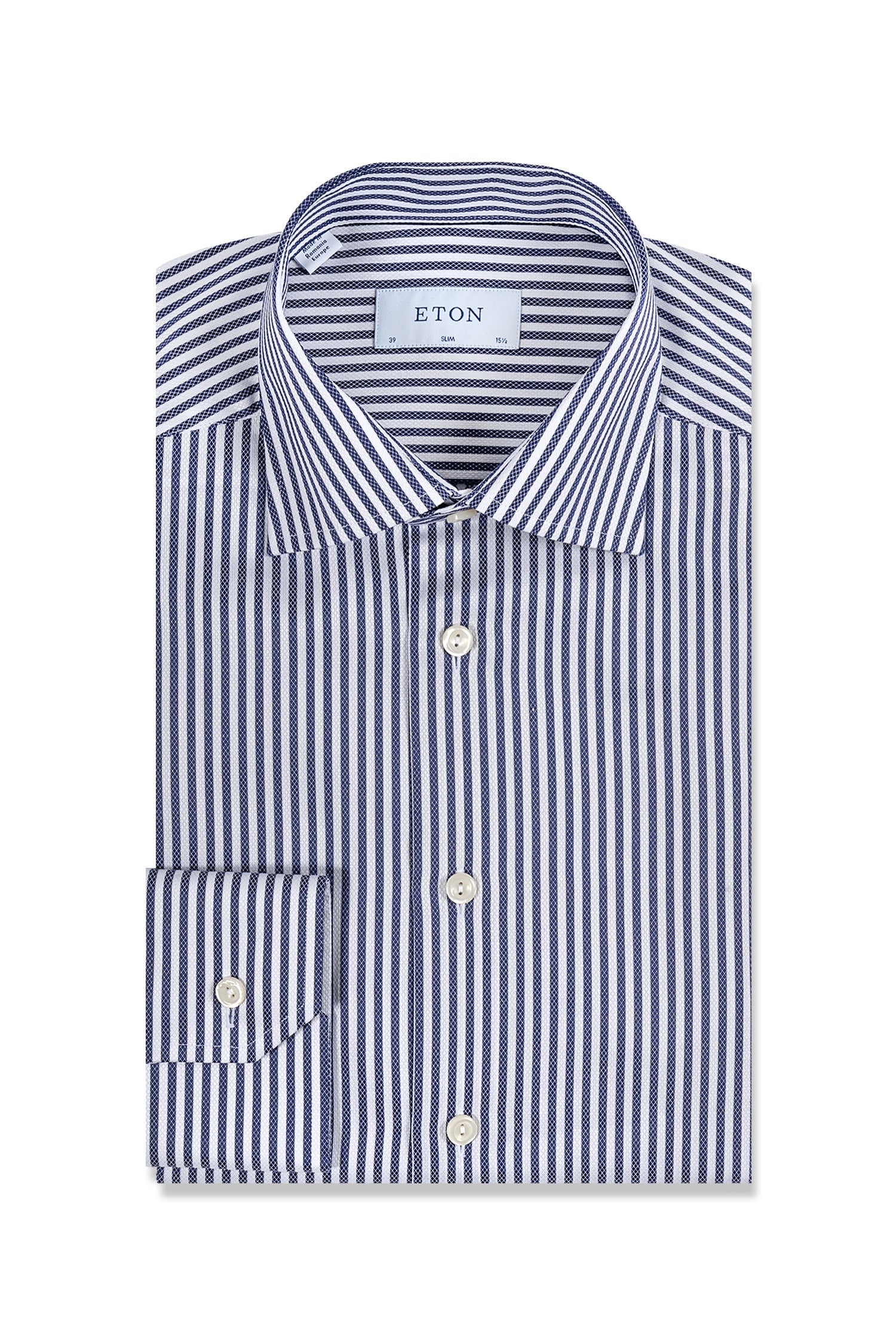 ETON | Diamond On Stripe Shirt | Navy