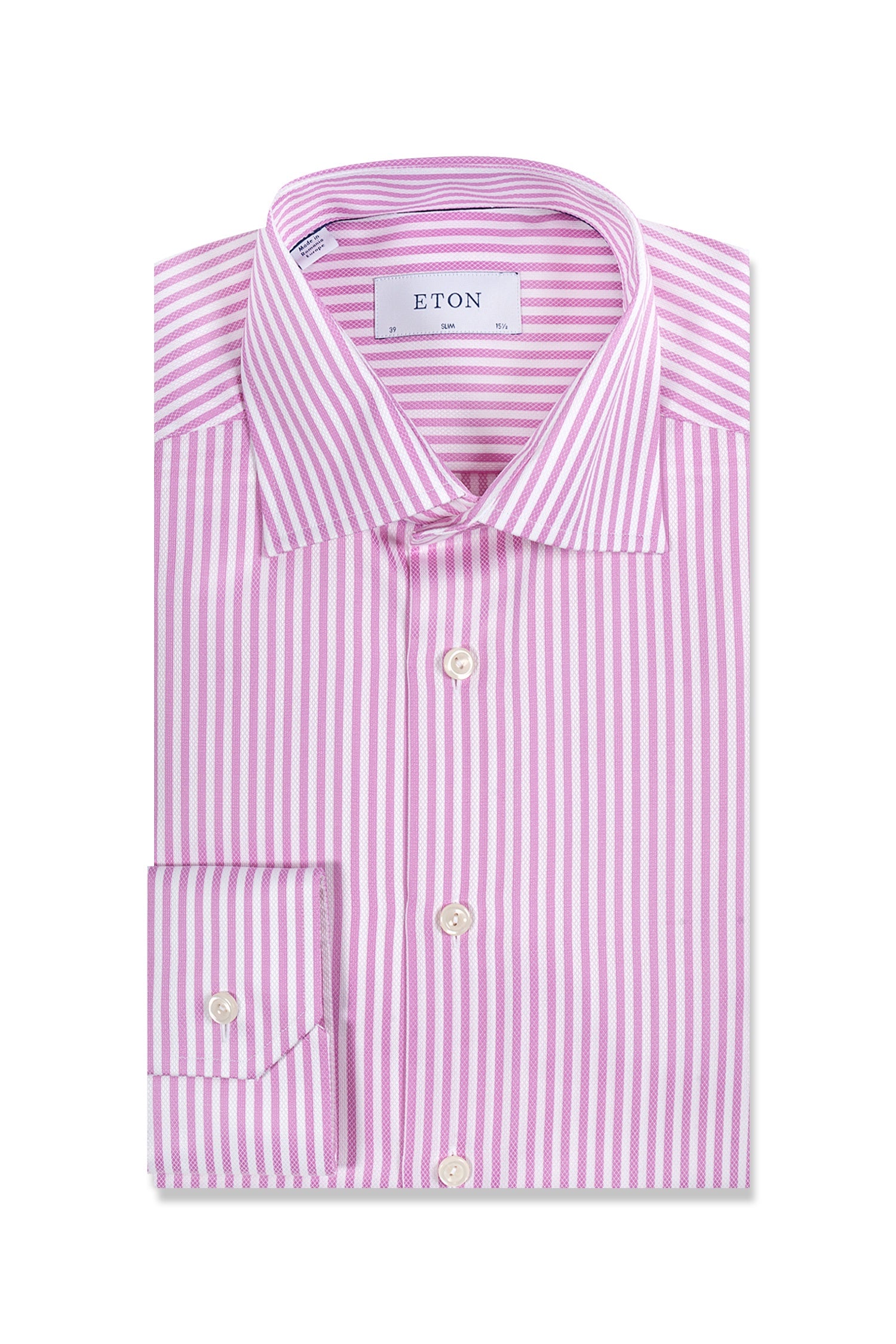 ETON | Diamond On Stripe Shirt | Candy Pink