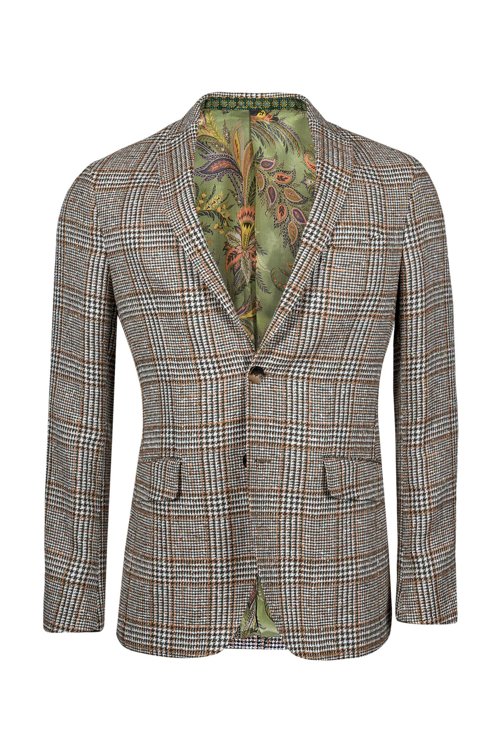 ETRO | Checked Jacket | Orange & Green