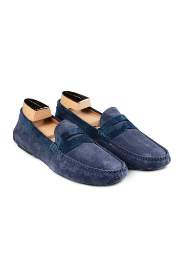 FRATELLI ROSSETTI Blue Woven-Look Loafer