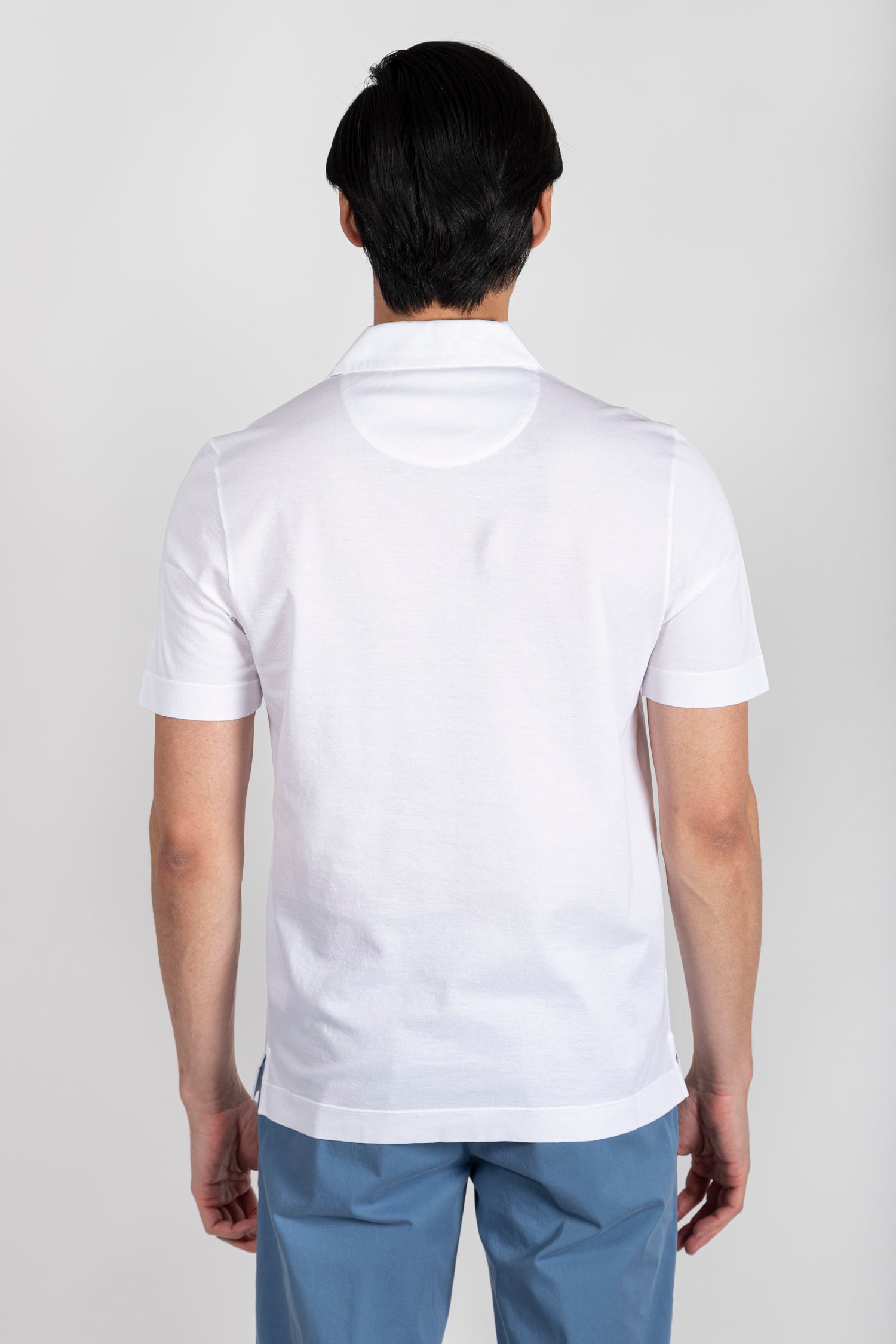 CANALI | Cotton Pique Polo | White