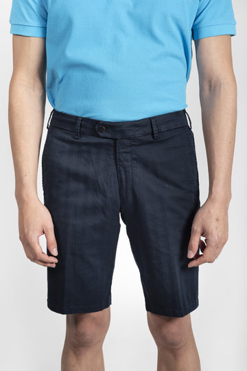 MMX Navy Herringbone Shorts