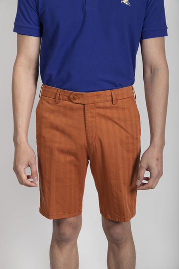 MMX Orange Herringbone Shorts