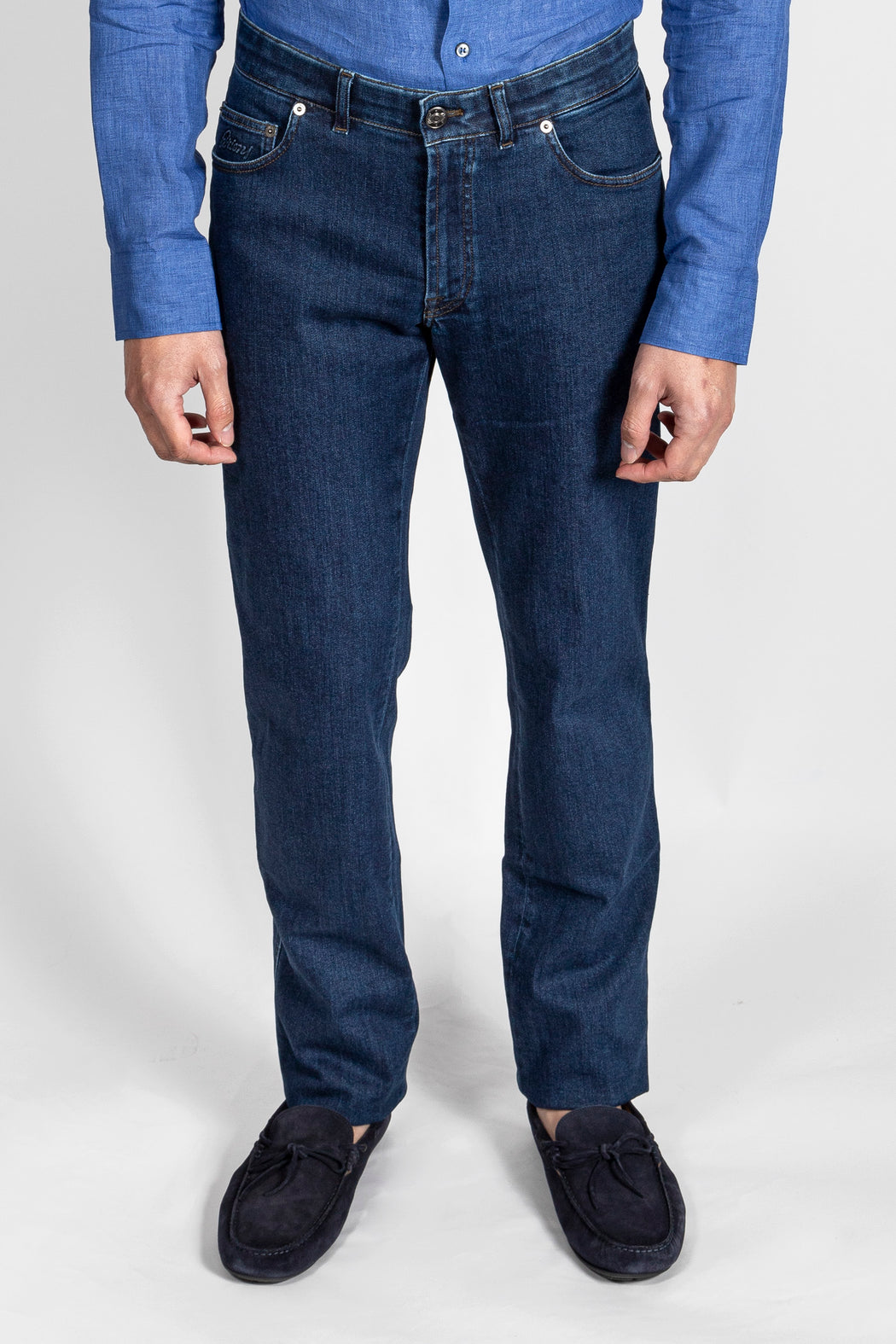 BSR JEANS W CHOC STITCH MERIBEL DARK — Mitchell Ogilvie