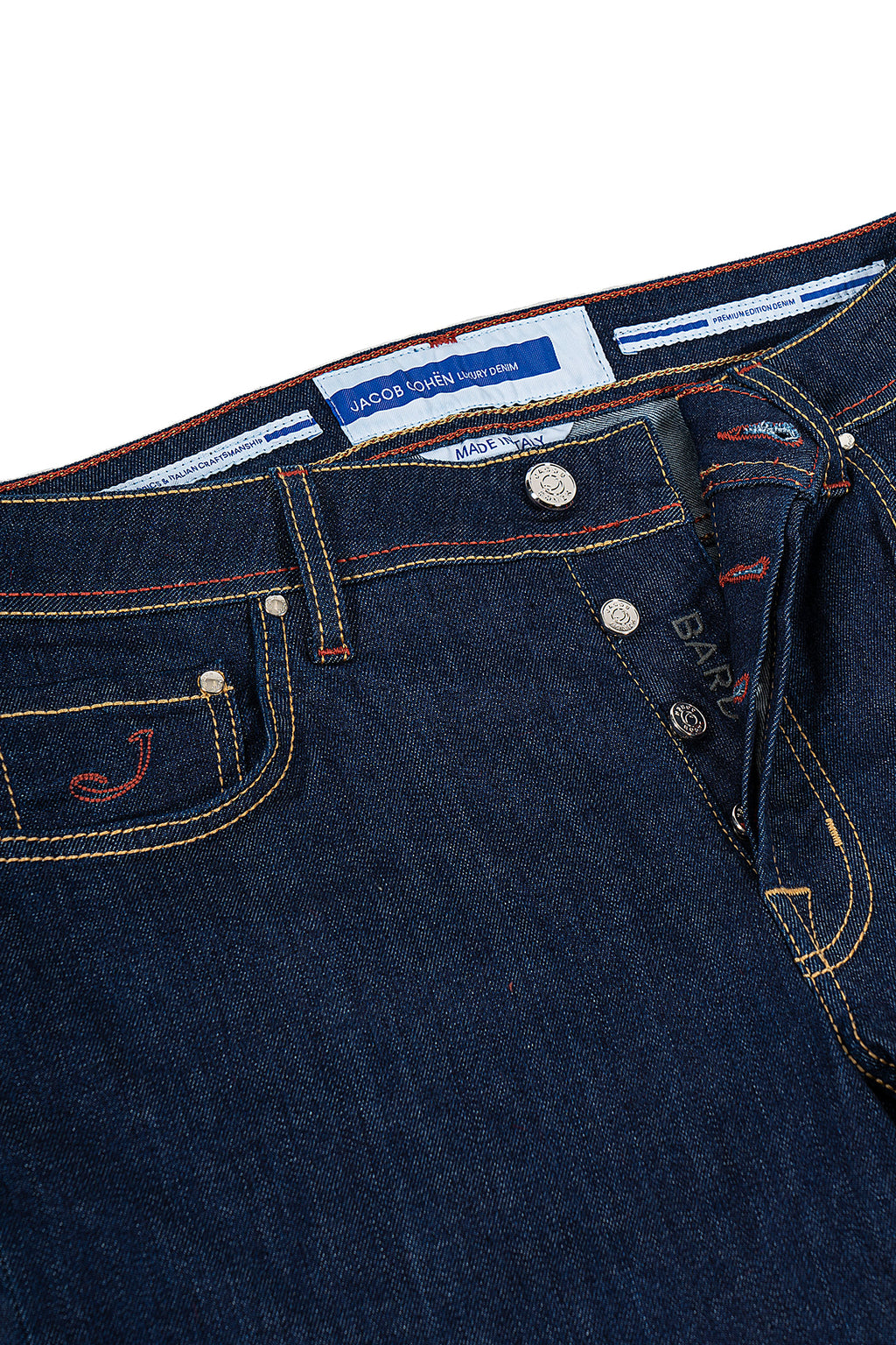 JACOB COHEN | Bard Jeans With Maroon Label | Dark Denim