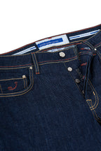 JACOB COHEN | Bard Jeans With Maroon Label | Dark Denim