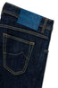 JACOB COHEN | Scott Jeans With Blue Badge | Dark Denim