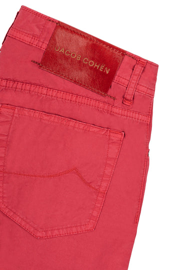 JACOB COHEN Raspberry Bard Jeans With Raspberry Label