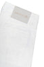 JACOB COHEN | Cotton & Linen Herringbone Trousers | White