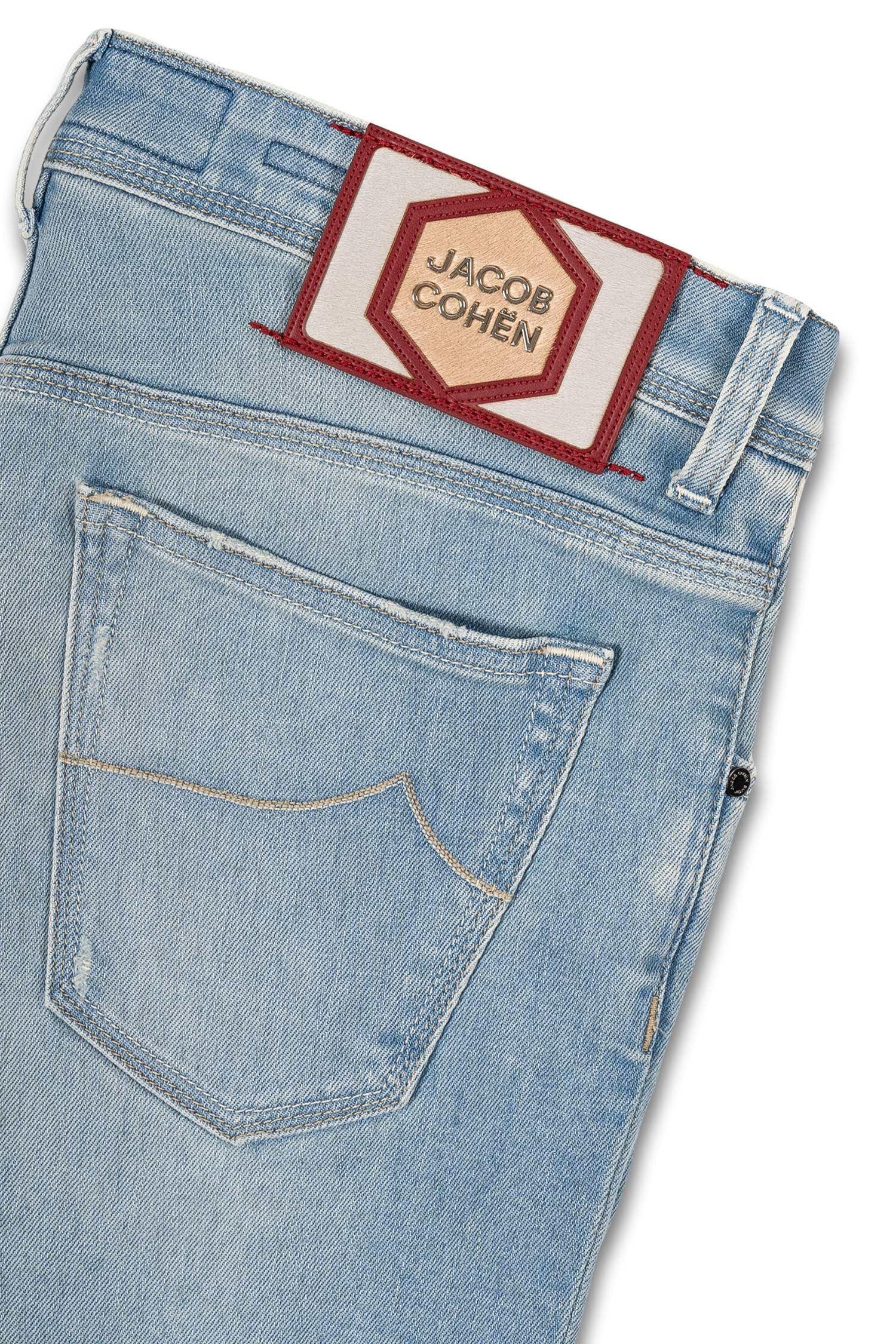 JACOB COHEN | Scott Jeans Hexagon Badge | Pale Denim
