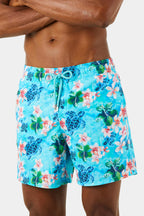 VILEBREQUIN | Turtle & Frangipani Swim Shorts | Blue