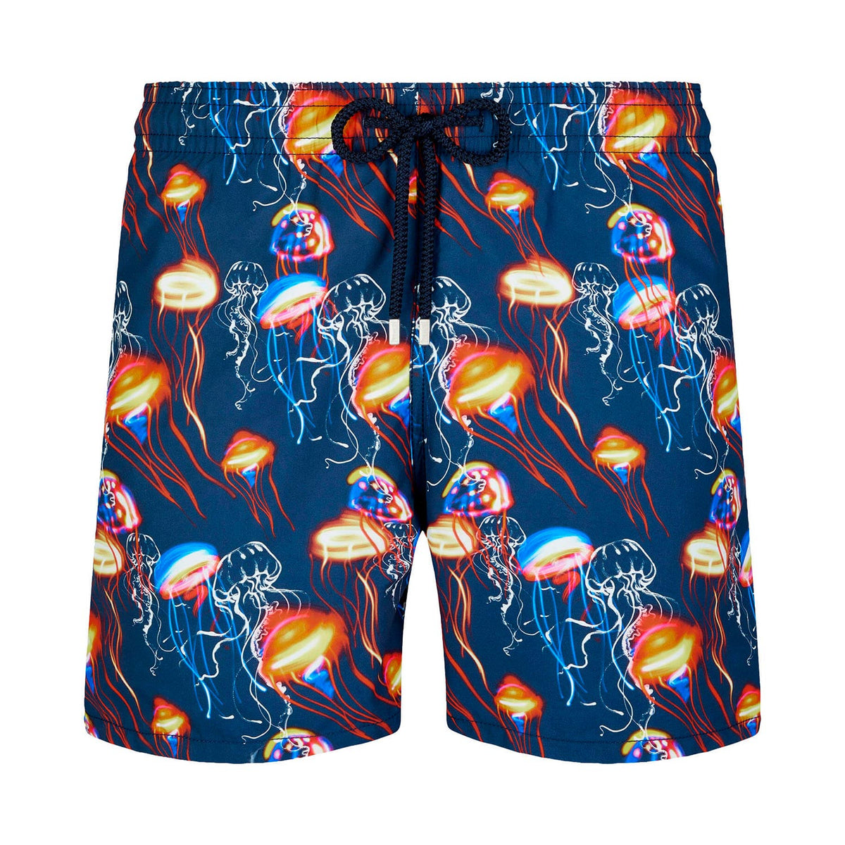【I AM MARI】Pibelin Pin Tuck Cotton Shorts Men's Dark Navy Garment-Dyed Stretch Pima-Cotton Shorts