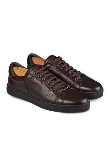 MORESCHI Dark Brown Low-Top Sneakers