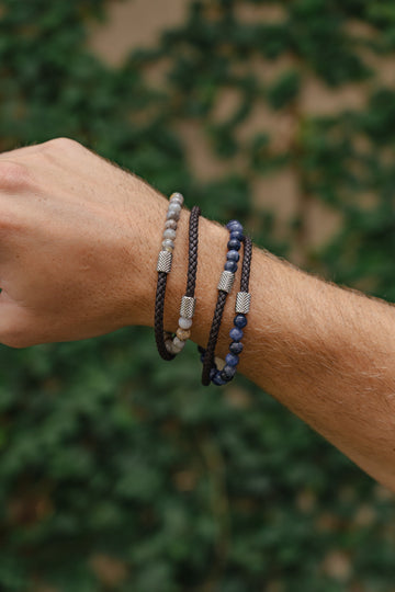 MITCHELL OGILVIE Assorted Leather And Beads Bracelet