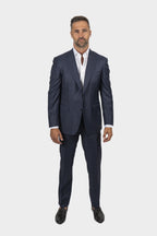 CANALI | Exclusive Super 150 Check Suit | Navy