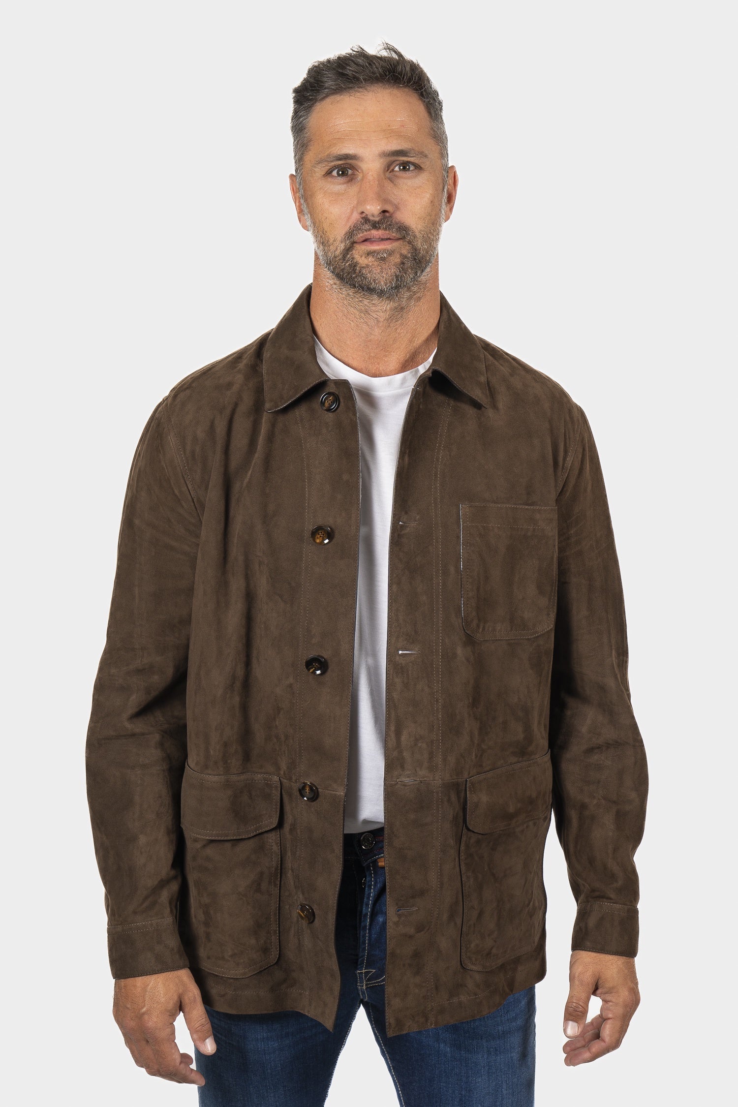 BRIONI | Suede Jacket | Chocolate
