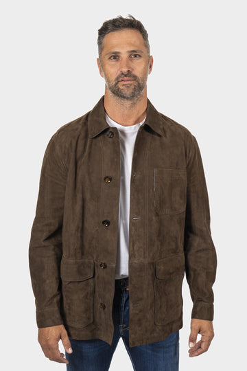 BRIONI Chocolate Suede Jacket