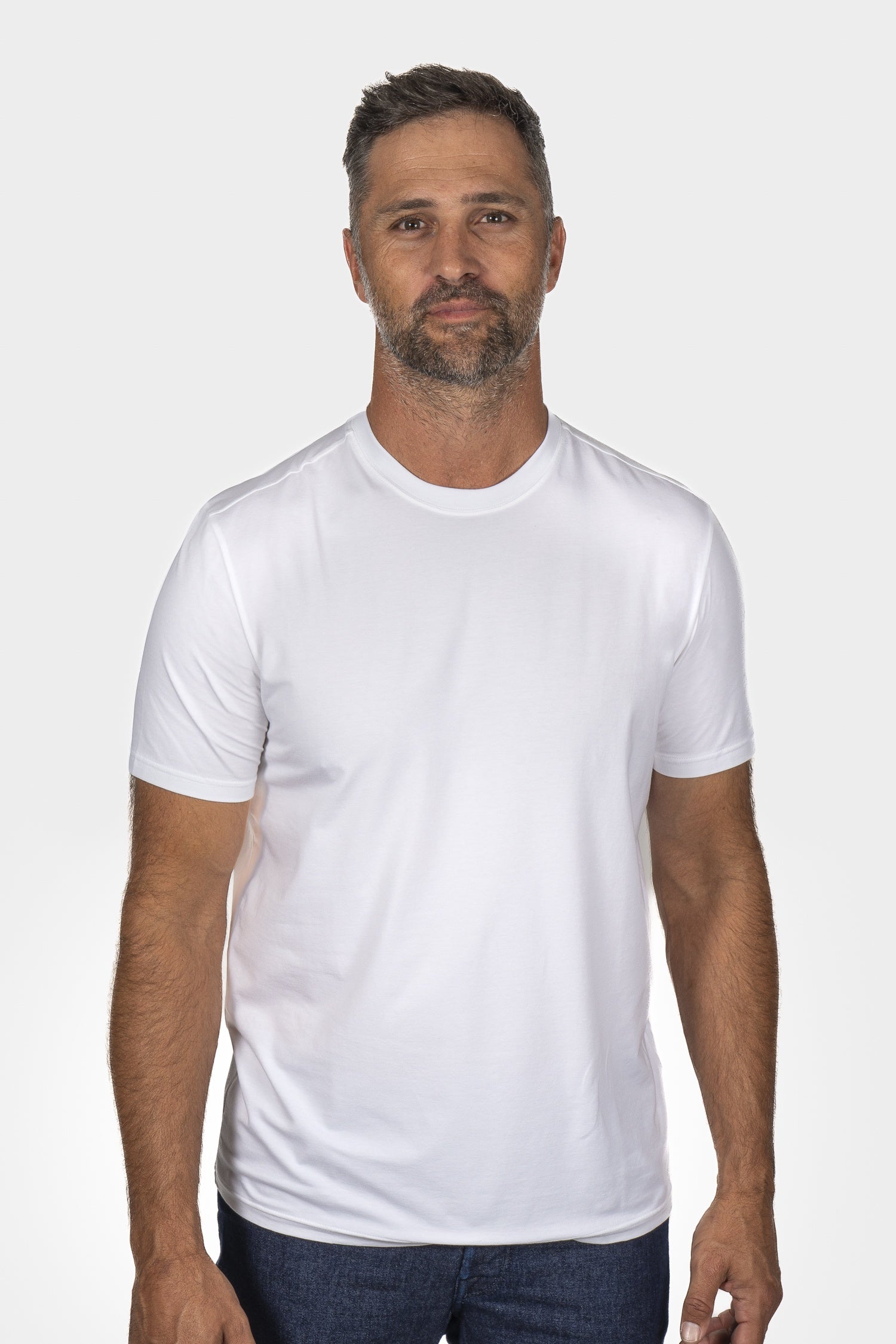 MEY STORY | Stretch Cotton T-Shirt | White