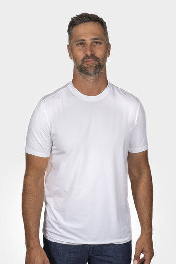 MEY STORY White Stretch Cotton T-Shirt