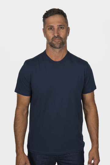 MEY STORY Blue Nights Stretch Cotton T-Shirt