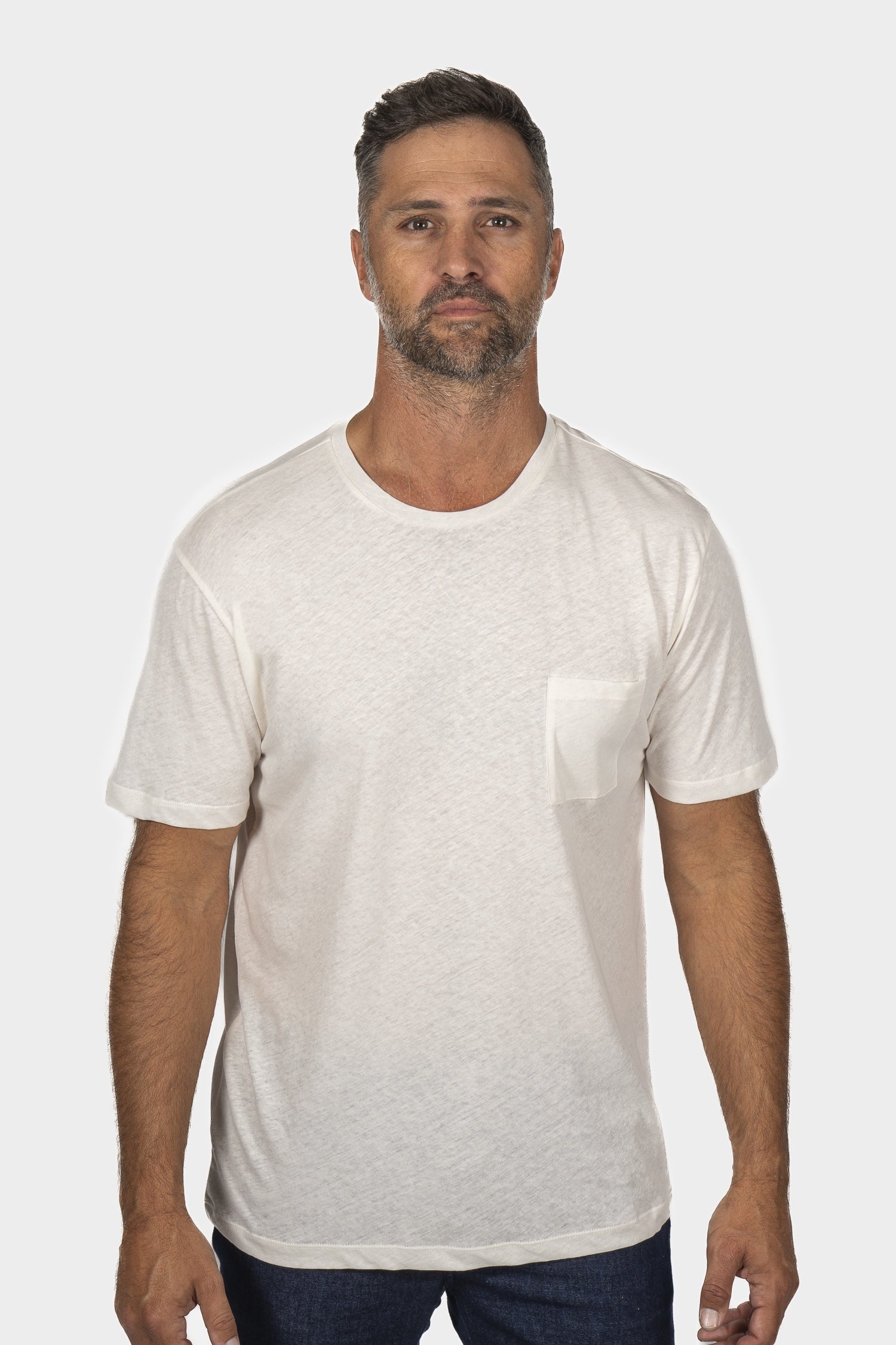 MEY STORY | Cotton & Linen T-Shirt | Off-White