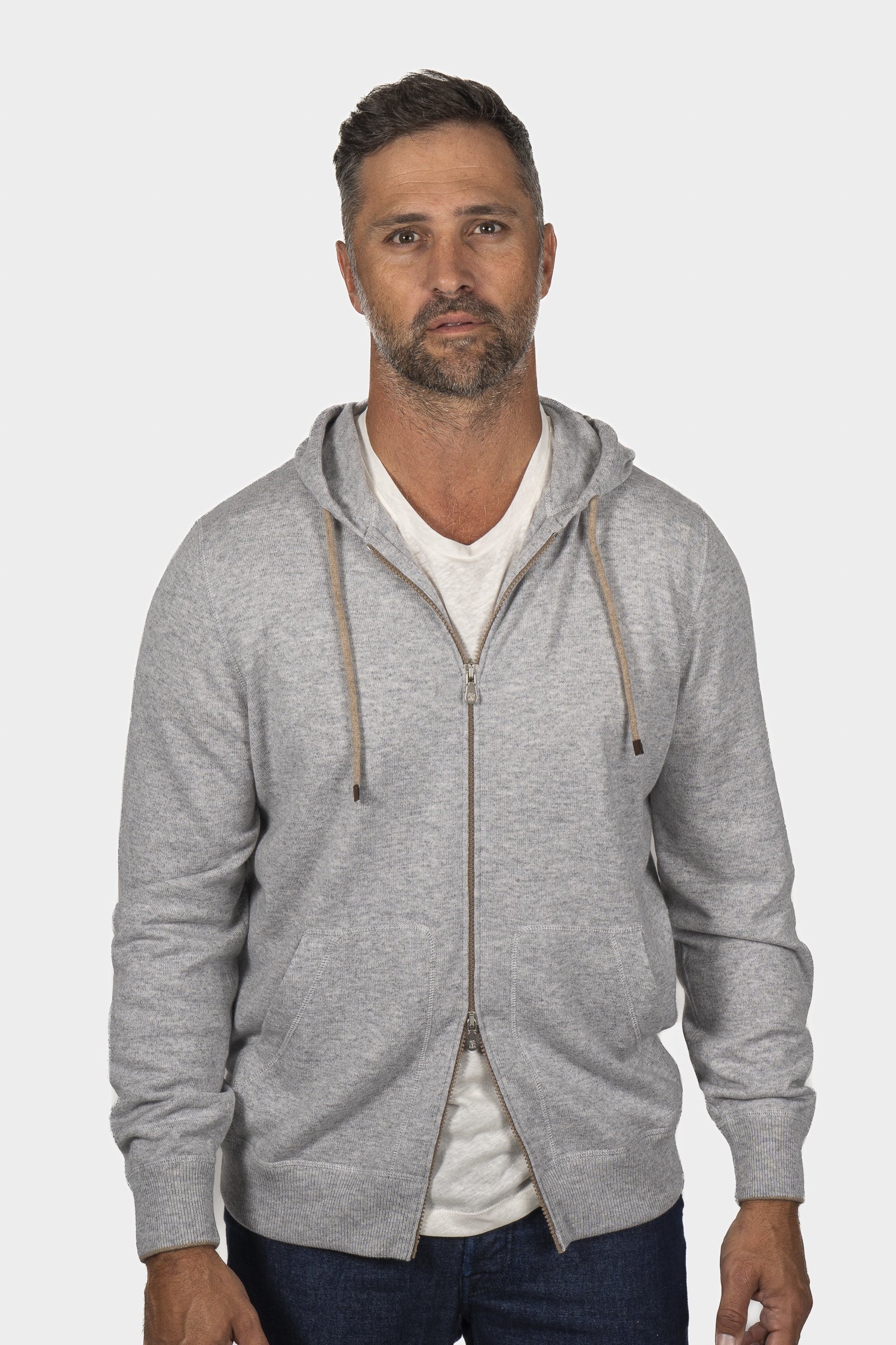 BRUNELLO CUCINELLI | Cashmere Hoodie | Light Grey