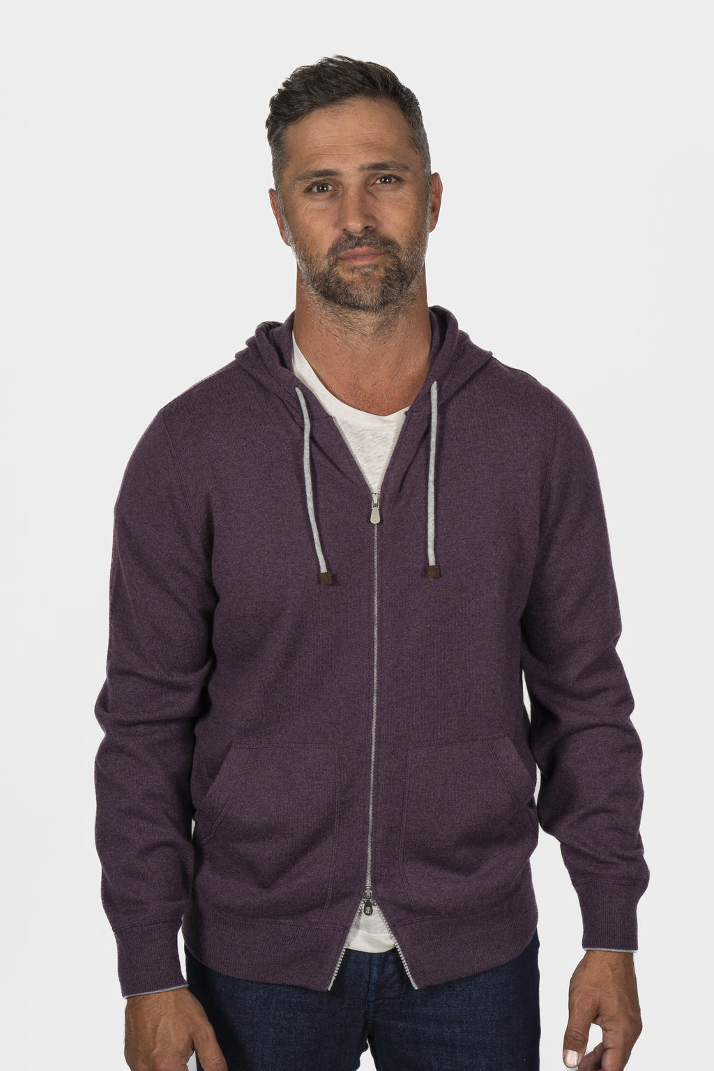 BRUNELLO CUCINELLI | Cashmere Hoodie | Aubergine