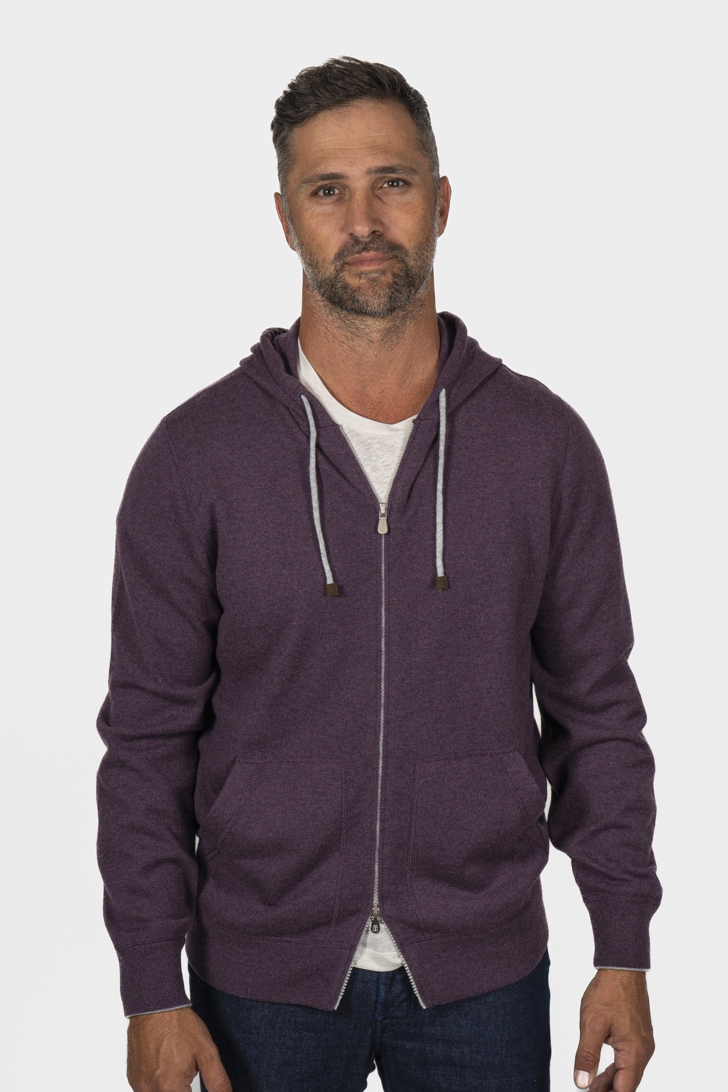 BRUNELLO CUCINELLI | Cashmere Hoodie | Aubergine